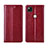 Leather Case Stands Flip Cover L04 Holder for Google Pixel 4a Red Wine