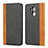 Leather Case Stands Flip Cover L04 Holder for Huawei Mate 20 Lite Black