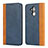 Leather Case Stands Flip Cover L04 Holder for Huawei Mate 20 Lite Blue