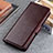 Leather Case Stands Flip Cover L04 Holder for Huawei Nova 8 SE 5G Brown
