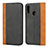 Leather Case Stands Flip Cover L04 Holder for Huawei P Smart (2019) Black