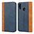 Leather Case Stands Flip Cover L04 Holder for Huawei P Smart (2019) Blue