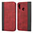 Leather Case Stands Flip Cover L04 Holder for Huawei P Smart (2019) Red