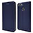 Leather Case Stands Flip Cover L04 Holder for Huawei Y9 (2018) Blue