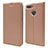 Leather Case Stands Flip Cover L04 Holder for Huawei Y9 (2018) Rose Gold