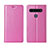 Leather Case Stands Flip Cover L04 Holder for LG K61 Pink