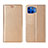Leather Case Stands Flip Cover L04 Holder for Motorola Moto G 5G Plus Gold