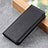 Leather Case Stands Flip Cover L04 Holder for Motorola Moto G9 Power Black