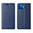 Leather Case Stands Flip Cover L04 Holder for Motorola Moto One 5G Blue