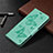 Leather Case Stands Flip Cover L04 Holder for Nokia 5.3 Green