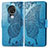 Leather Case Stands Flip Cover L04 Holder for Nokia 7.2 Blue