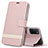 Leather Case Stands Flip Cover L04 Holder for Oppo A52 Rose Gold