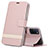 Leather Case Stands Flip Cover L04 Holder for Oppo A72 Rose Gold