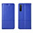 Leather Case Stands Flip Cover L04 Holder for Oppo Reno3 Blue