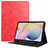 Leather Case Stands Flip Cover L04 Holder for Samsung Galaxy Tab S7 11 Wi-Fi SM-T870 Red