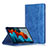 Leather Case Stands Flip Cover L04 Holder for Samsung Galaxy Tab S7 Plus 12.4 Wi-Fi SM-T970 Blue