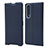 Leather Case Stands Flip Cover L04 Holder for Sony Xperia 1 II Blue