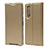 Leather Case Stands Flip Cover L04 Holder for Sony Xperia 1 II Gold