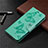 Leather Case Stands Flip Cover L04 Holder for Sony Xperia L4 Green