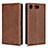 Leather Case Stands Flip Cover L04 Holder for Sony Xperia XZ1 Compact Brown