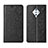 Leather Case Stands Flip Cover L04 Holder for Vivo X50 Lite Black