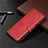 Leather Case Stands Flip Cover L04 Holder for Xiaomi Redmi Note 9 Pro Red