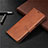 Leather Case Stands Flip Cover L04 Holder for Xiaomi Redmi Note 9S Brown