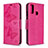 Leather Case Stands Flip Cover L05 Holder for Huawei P Smart (2020) Hot Pink