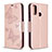 Leather Case Stands Flip Cover L05 Holder for Huawei P Smart (2020) Rose Gold