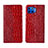 Leather Case Stands Flip Cover L05 Holder for Motorola Moto G 5G Plus Red