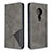 Leather Case Stands Flip Cover L05 Holder for Nokia 7.2 Gray
