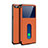 Leather Case Stands Flip Cover L05 Holder for Oppo A12e Orange