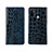 Leather Case Stands Flip Cover L05 Holder for Oppo A32 Blue