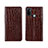 Leather Case Stands Flip Cover L05 Holder for Oppo A32 Brown