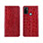 Leather Case Stands Flip Cover L05 Holder for Oppo A53s Red