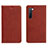 Leather Case Stands Flip Cover L05 Holder for Oppo Find X2 Lite Brown