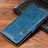 Leather Case Stands Flip Cover L05 Holder for Samsung Galaxy A41 Blue