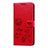 Leather Case Stands Flip Cover L05 Holder for Samsung Galaxy M21s Red