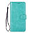 Leather Case Stands Flip Cover L05 Holder for Samsung Galaxy S20 Plus 5G Cyan