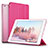 Leather Case Stands Flip Cover L06 for Apple iPad Mini 3 Hot Pink