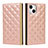 Leather Case Stands Flip Cover L06 Holder for Apple iPhone 13 Mini Rose Gold