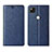 Leather Case Stands Flip Cover L06 Holder for Google Pixel 4a Blue