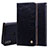 Leather Case Stands Flip Cover L06 Holder for Huawei Honor V10 Lite Black