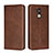 Leather Case Stands Flip Cover L06 Holder for Huawei Mate 20 Lite Brown