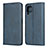 Leather Case Stands Flip Cover L06 Holder for Huawei Nova 6 SE Blue
