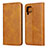 Leather Case Stands Flip Cover L06 Holder for Huawei Nova 6 SE Orange