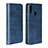 Leather Case Stands Flip Cover L06 Holder for Huawei P Smart (2019) Blue