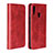 Leather Case Stands Flip Cover L06 Holder for Huawei P Smart (2019) Red