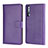 Leather Case Stands Flip Cover L06 Holder for Huawei P20 Pro Purple