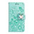 Leather Case Stands Flip Cover L06 Holder for Huawei P30 Cyan